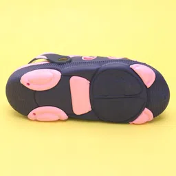 Pine Kids Clogs with Back Strap Closure & Sunglasses Applique - Pink & Navy Blue image 5