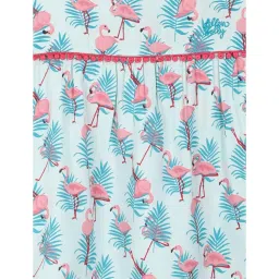 allen solly junior Allen Solly Kids Blue & Pink Printed Top image 3