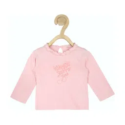 allen solly junior Allen Solly Kids Pink Cotton Graphic Top image 1