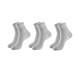 MUKHAKSH Pack of 3 Grey Ankle-Length Socks-picture-27