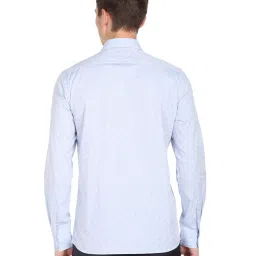 Arrow Light Blue Cotton Slim Fit Printed Shirt image 2