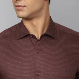 Louis Philippe Gods & Kings Maroon Shirt image 4