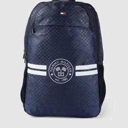 Tommy Hilfiger Unisex Navy Blue Brand Logo Backpack image 1
