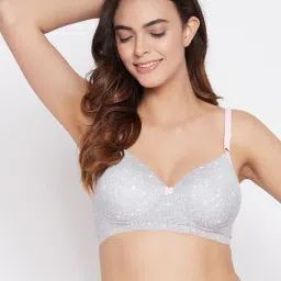 Clovia Grey Non Wired Padded T-Shirt Bra-picture-17