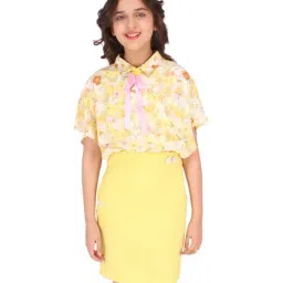 Cutecumber Kids Yellow Floral Print Dress-image-42