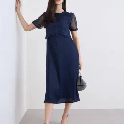 Styli Navy Synthetic Regular Fit Dress-picture-23