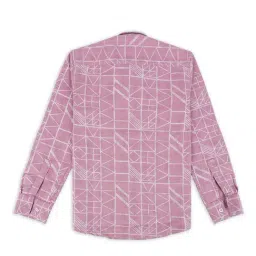 Cavio Boys Pink Cotton Printed Regular Fit Shirt image 3