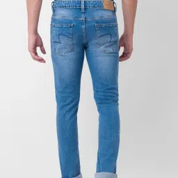 Spykar Blue Cotton Comfort Fit Jeans image 2