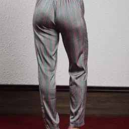 RAREISM Pink Polyester Striped Trousers image 2