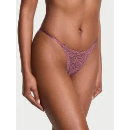 victoria's secret intimates Victoria's Secret The Lacie Lace String Thong Panty Purple image 1