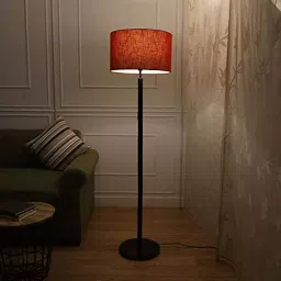Sanded Edge Wood, Cotton Red Tango Floor Lamp for Home, Living Rooms image 4
