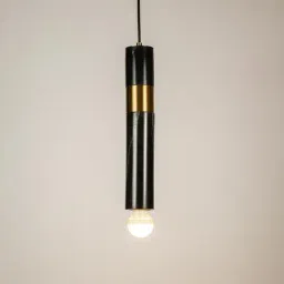 Whispering Homes Trapezoid Marble Hanging Light - Black & Gold-image-69