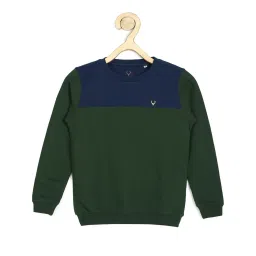 Allen Solly Junior Green Solid Sweatshirt image 1