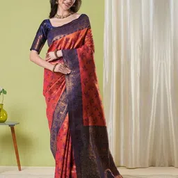 HERE&NOW Woven Design Zari Art Silk Banarasi Saree image 1