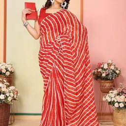 Zili Pure Georgette Leheriya Saree-picture-35