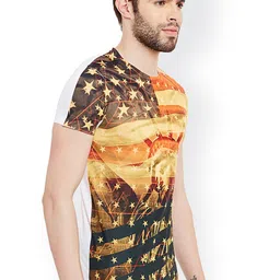 Wear Your Mind Men Multicoloured Printed Round Neck T-shirt image 3