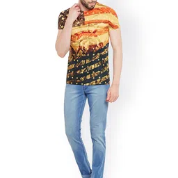 Wear Your Mind Men Multicoloured Printed Round Neck T-shirt image 2