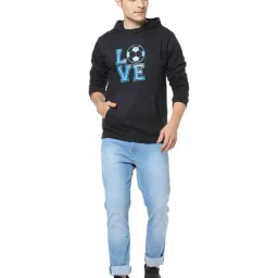 Campus Sutra Black Hooded Sweatshirt image 5