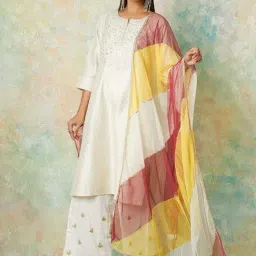 Melange by Lifestyle Multicolored Embroidered Dupatta-picture-8