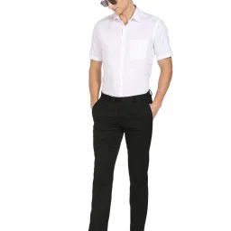 Arrow White Cotton Regular Fit Self Pattern Shirt image 5