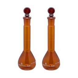Supertek 250 ml QR Coded Volumetric Flask Wide Mouth Amber Color Class A ISI Mark with Interchangeable Glass and Super Stopper, Individual Works Certificate, 75.439.0250QI (Pack of 2)-picture-10