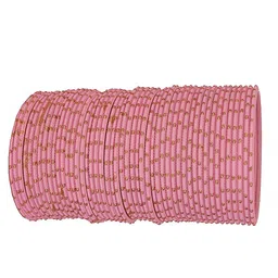 NMII Set of 48 Glitter Detailed Glossy Finished Bangles image 1