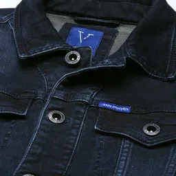 VAN HEUSEN DENIM LABS Men Solid Slim Fit Denim Jacket image 2