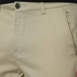 Flying Machine Men Slash Slim Tapered Fit Chinos Trousers image 4