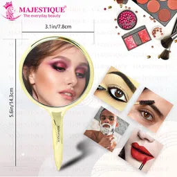 MAJESTIQUE Vintage Single-Sided Handheld Mirror - Gold image 2