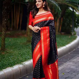 AMRUTKALA SAREES Woven Design Zari Banarasi Saree-picture-36