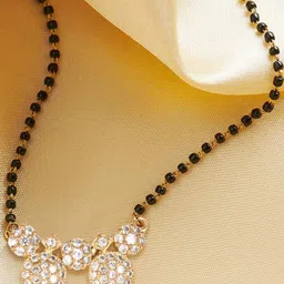 DIVASTRI Gold-Plated Brass Artificial Stones and Beads Mangalsutra-picture-21