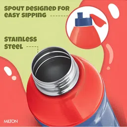 Milton Navy Blue & Red Printed Water Bottle image 2