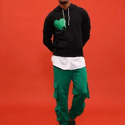 glitchez Graphic Printed Hooded Oversized Sweatshirt image 4