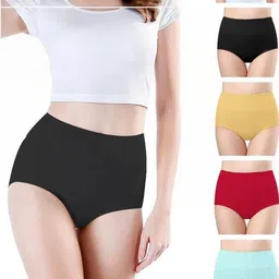 ORLIZEA Set Of 4 Cotton Blend Hipster Briefs-picture-17