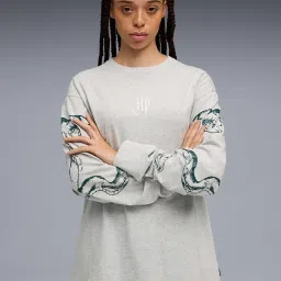 Puma Hoops X Harry Potter Womens Long Sleeve Basketball T-Shirt Grey-image-15