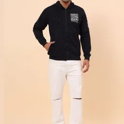 Cantabil Men Printed Hooded Sweatshirt image 3