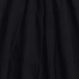 Aww Hunnie 100% Cotton Solid Tiered Skirt - Black image 4