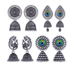 DIVASTRI Women Silver Earrings-image-59