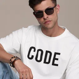 The Roadster Life Co. Printed Drop-Shoulder Sleeves Pure Cotton Oversized T-shirt-picture-54