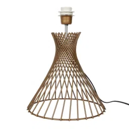 Homesake White & Brown Metal Spiral Base Table Lamp - Set of 1 image 4