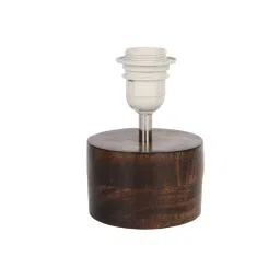 Homesake White & Brown Wood E27 Antique Base Table Lamp - Set of 1 image 4