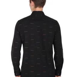 Arrow New York Black Cotton Slim Fit Printed Shirt image 2