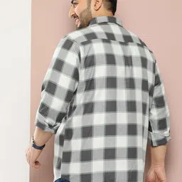 Sztori Men Plus Size Original Checked Pure Cotton Casual Shirt image 4