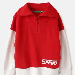 United Colors of Benetton Kids Red Cotton Printed Sweatshirts-picture-26