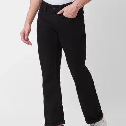 Spykar Black Cotton Comfort Fit Jeans image 3