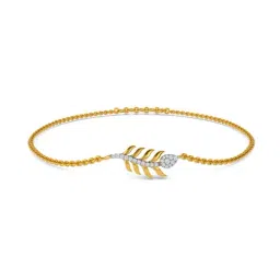 Kisna Diamond & Gold Jewellery Plume 14k Gold & Diamond Bracelet for Women-image-39
