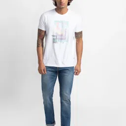 Spykar Blue Cotton Comfort Fit Jeans image 5