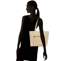 Giordano Beige Solid Large Shoulder Handbag image 2