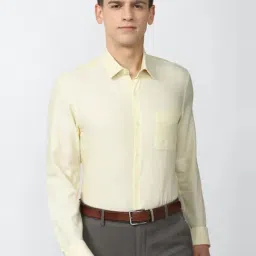 Peter England Yellow Slim Fit Shirt-picture-11