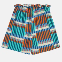 Miniklub Blue Woven Regular Striped Shorts image 2
